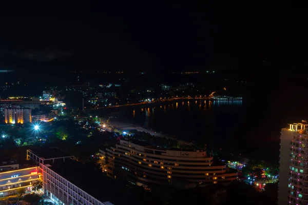 Nacht resort baai — Stockfoto