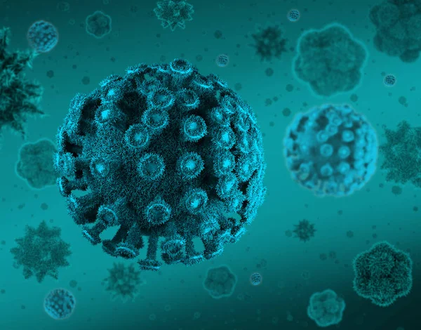 COVID-19 virus microworld of human concept — Stock Photo, Image