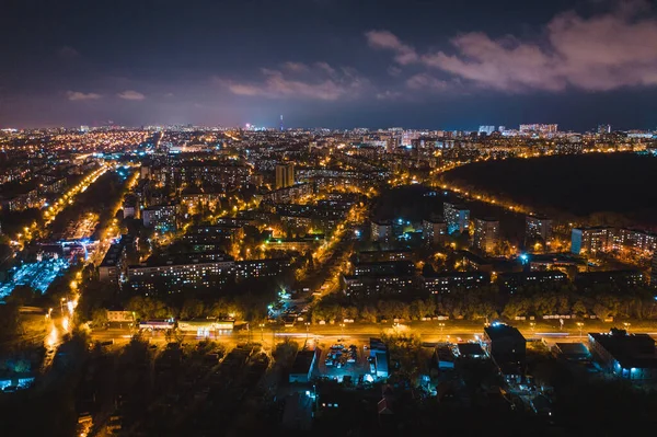 Noche de refinería de petróleo — Foto de Stock