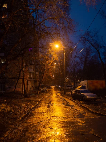 Orașul de iarnă toamnă — Fotografie, imagine de stoc