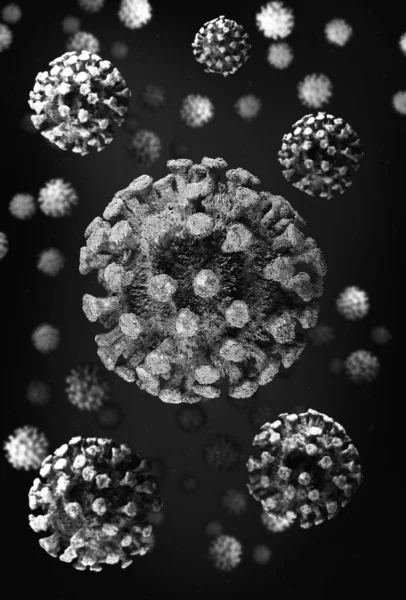 COVID-19 virus microworld of human concept — Stock Photo, Image