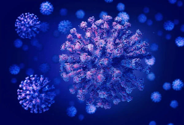 Micromundo del virus COVID-19 del concepto humano —  Fotos de Stock