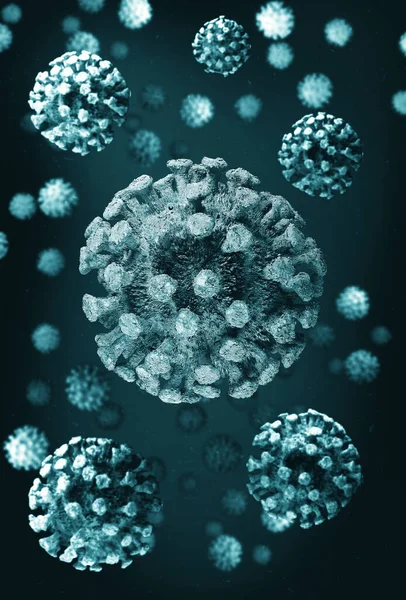 COVID-19 virus microworld of human concept — Stock Photo, Image