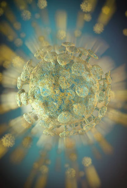 COVID-19ウイルス｜マイクロワールドof Human Concept — ストック写真