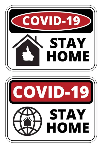 Covid-19 stay home — 스톡 벡터