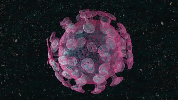 Wirus COVID-19 u ludzi — Wideo stockowe