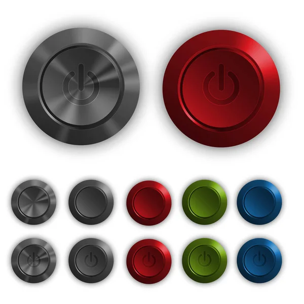 Plastic button set — Stock Vector