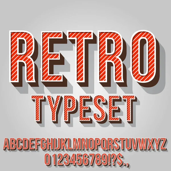 Retro Vintage Font — Stock Vector