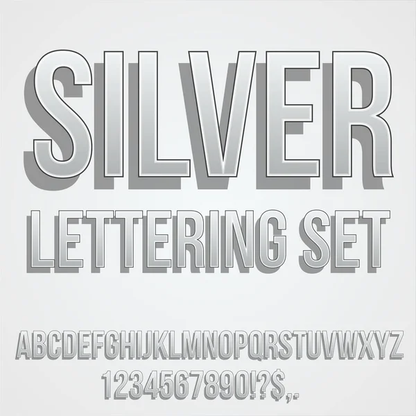 Gray silver Font — Stock Vector
