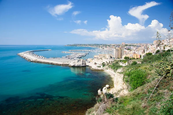 El Puerto de Sciacca, en la provincia de Agrigento, Sicilia . — Foto de Stock