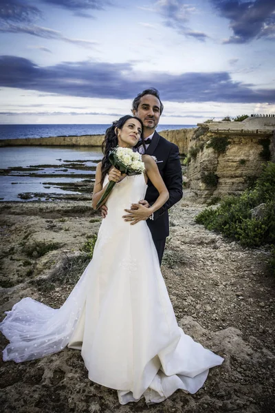 Newmarried na Plemmirio, Syrakus na Sicílii — Stock fotografie