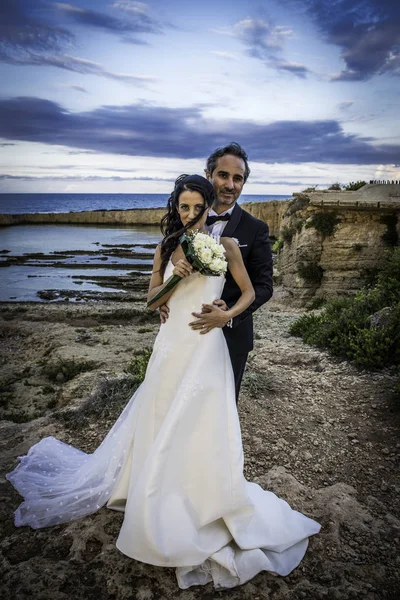 Newmarried na Plemmirio, Syrakus na Sicílii — Stock fotografie