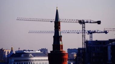Moskova şehir İnşaat vinçleri