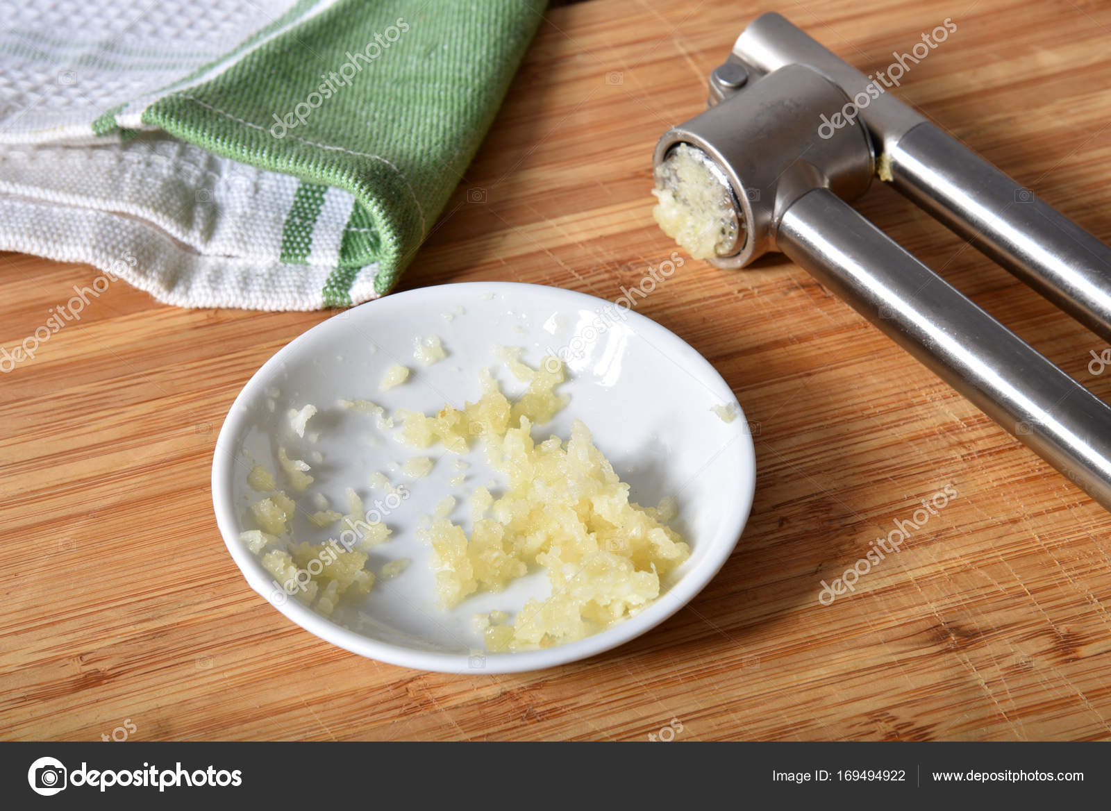 Minced organic garlic Stock Photo by ©MSPhotographic 169494922
