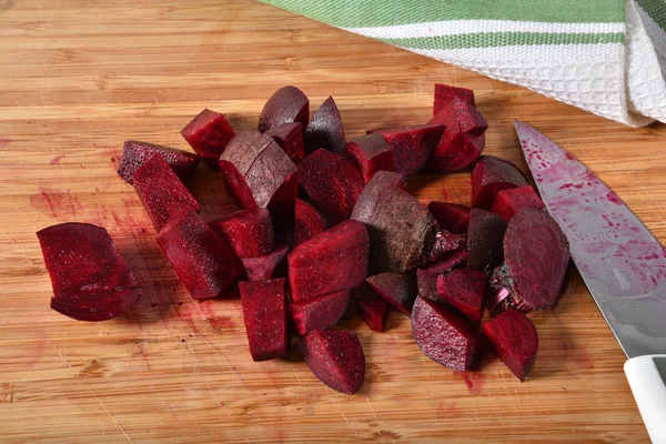 Diced red beets — Stock Photo, Image