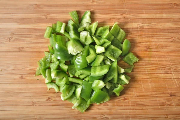 In blokjes gesneden paprika — Stockfoto