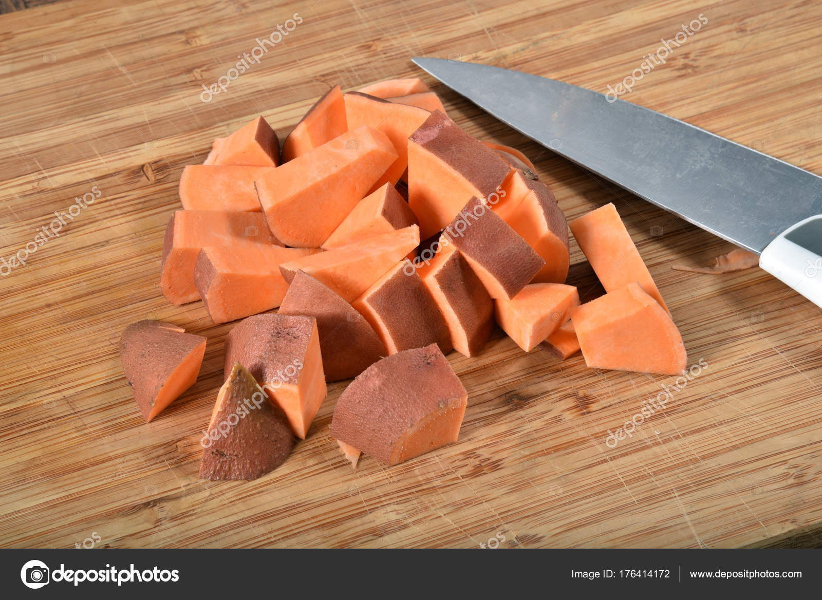 Diced sweet potatoes Stock Photo by ©MSPhotographic 176414172