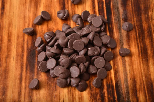 Mound of milk chocolate chips — Stock Photo, Image