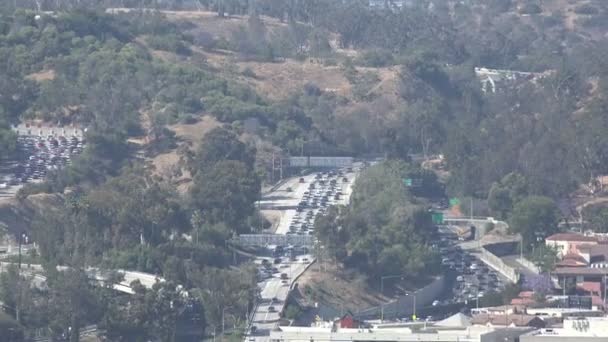 Veduta Aerea Dell Autostrada Pasadena Los Angeles — Video Stock