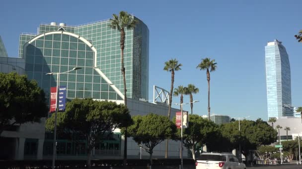 ロサンゼルス 1月9 2019 ロサンゼルスコンベンションセンターへの入り口 — ストック動画