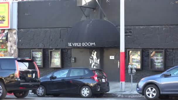Los Angeles January 2019 Viper Room Sunset Strip Once Owned — Stock Video