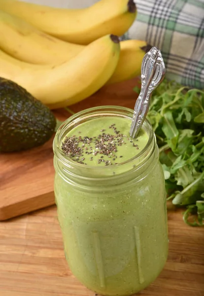 Avokado muz smoothie — Stok fotoğraf