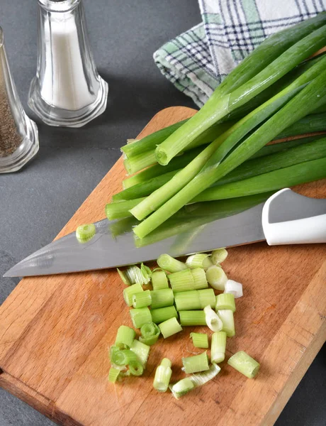 Chopped green onions — Stock Photo, Image