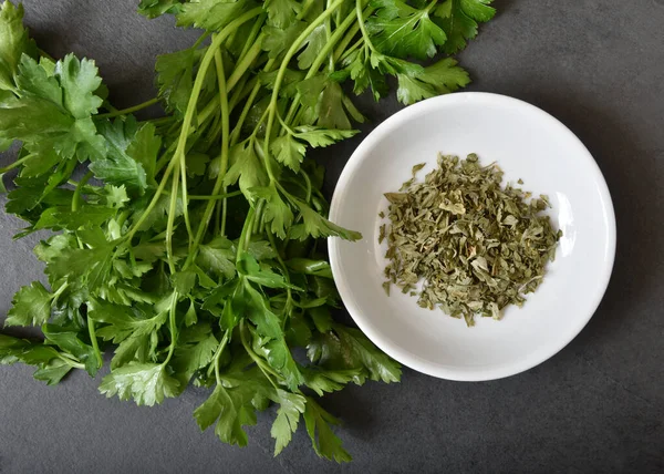 Fresh and dried parsley