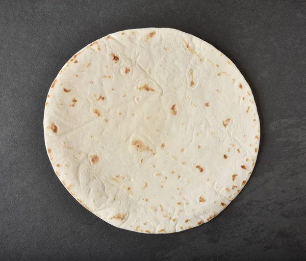 Bovenaanzicht Van Een Bloem Tortilla — Stockfoto