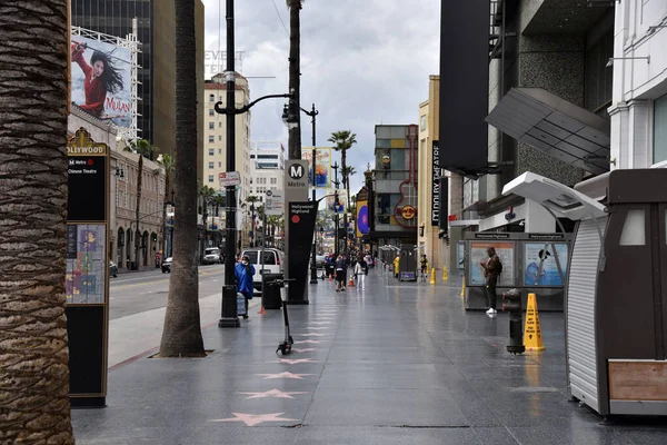 Hollywood Mars 2020 Hollywood Walk Fame Överges Karantänen För Coronavirus — Stockfoto