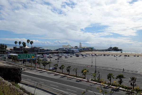 Santa Monica Μαρτιου 2020 Αυτοκινητόδρομος Της Ακτής Του Ειρηνικού Και — Φωτογραφία Αρχείου