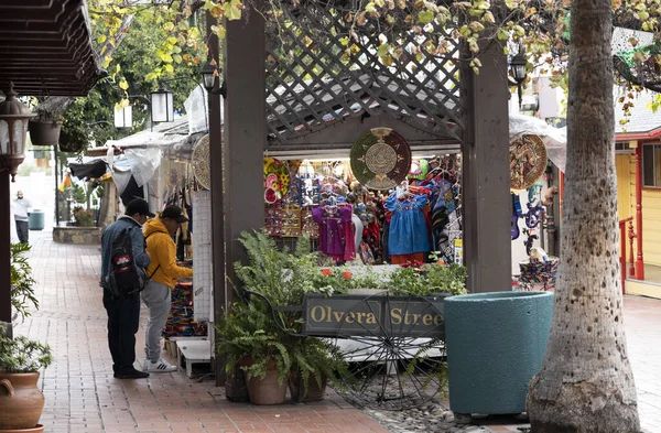 Los Angeles Usa March 2020 Olvera Street Stále Otevřen Jediný — Stock fotografie