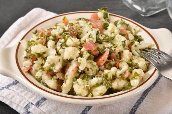 Uma Tigela Couve Flor Vegan Saudável Tabbouleh — Fotografia de Stock