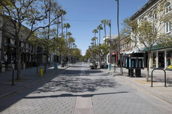 Santa Monica Marzo 2020 Third Street Promenade Centro Comercial Aire — Foto de Stock