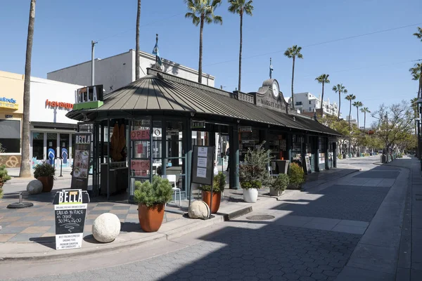 Санта Моника Калифорния Марта 2020 Года Рестораны Вынос Имеют Клиентов — стоковое фото