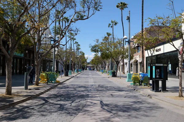 Santa Monica March 2020 Third Street Promenade Open Air Shopping — Stock Photo, Image