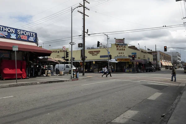 Los Ángeles Usa Marzo 2020 Las Calles Del Bullicioso Distrito —  Fotos de Stock