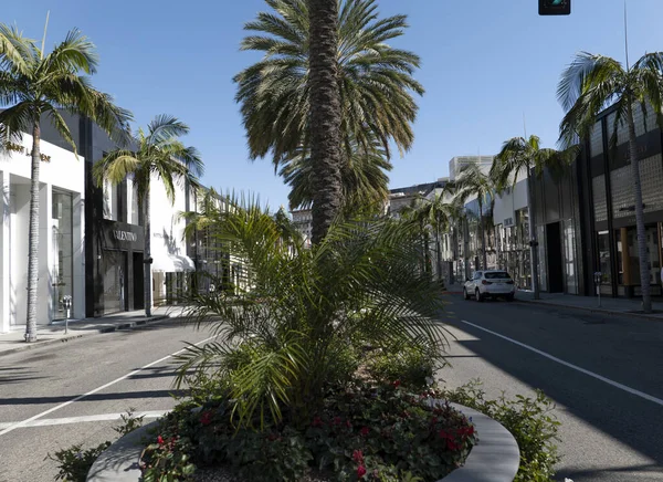 Beverly Hills Usa March 2020 Rodeo Drive Deserted Friday Afternoon — Stock Photo, Image