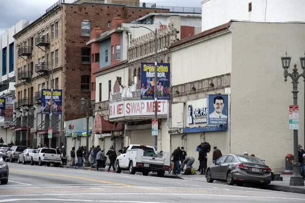 Los Angeles Usa April 2020 Street Vendors Selling Wares Sidewalks — Stock Photo, Image