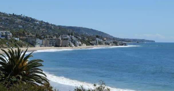 Piękne Wybrzeże Oceanu Spokojnego Laguna Beach California — Wideo stockowe