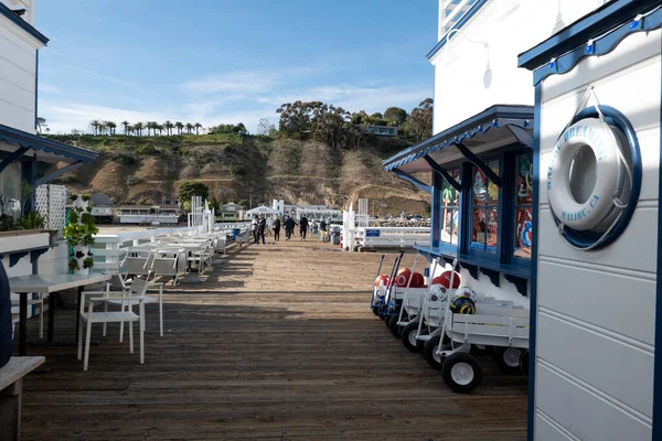 Malibu Usa März 2020 Spaziergänger Auf Dem Malibu Pier Während — Stockfoto
