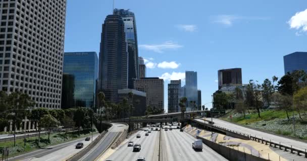 Los Angeles Eua Março 2020 Tráfego Extremamente Leve Harbor Freeway — Vídeo de Stock