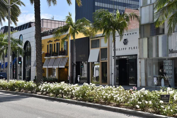 Beverly Hills Eua Maio 2020 Lojas Luxo Rodeo Drive Fechadas — Fotografia de Stock