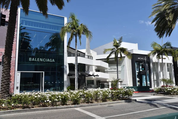 Beverly Hills Eua Maio 2020 Balenciaga Lojas Moncler Rodeo Drive — Fotografia de Stock