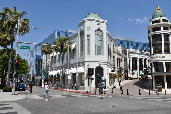 Beverly Hills Usa May 2020 Few People Two Rodeo Drive — Stock Photo, Image