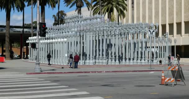 ロサンゼルス Usa 2020年3月18日 都市光 人気の観光スポットやInstagramの写真スポットは コロナウイルスの隔離中に捨てられています — ストック動画