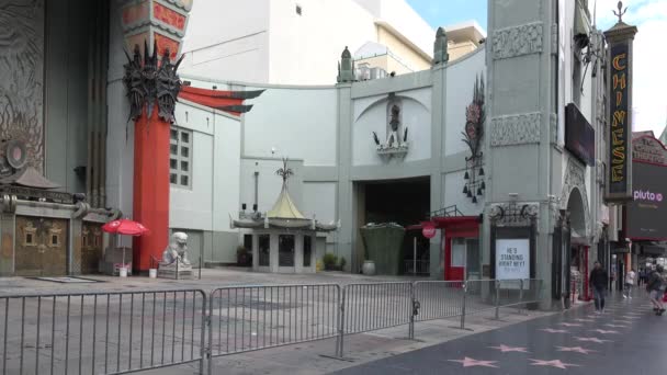 Hollywood Usa April 2020 Terkenal Hollywood Walk Fame Dan Graumans — Stok Video