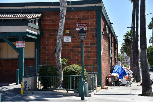 Los Angeles Usa May 2020 Homeless Encampments Appearing Streets Upscale — Stock Photo, Image