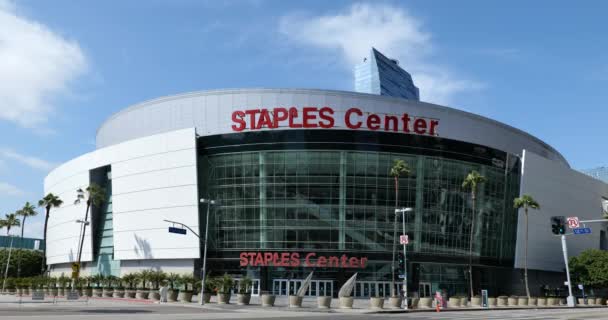 Los Angeles Usa March 2020 Staples Center Στο Κέντρο Του — Αρχείο Βίντεο