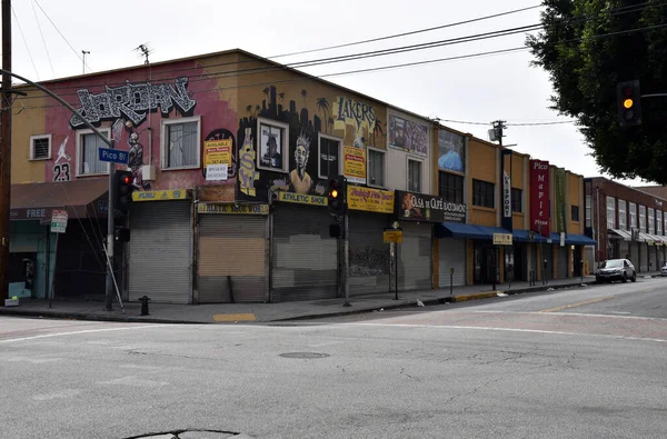 Los Angeles Usa April 2020 Lease Signs Appearing Retail Storefronts — Stock Photo, Image